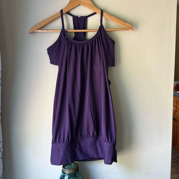 lululemon athletica Tops - Lululemon no limits tank top women’s size 4 purple strappy gym workout athletic